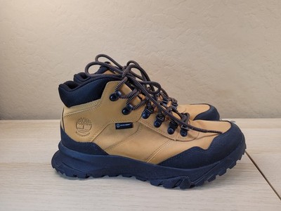Timberland A6549 Waterproof Mid Hiker Boots Brown Black Mens 8.5  EUC