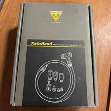 Topeak TwinHead Pump Adapter with 38" Hose | Schrader & Presta Valve Compatible