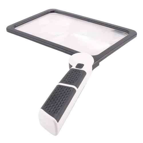2X(Full-Page 5X Rectangular Handhold Magnifier for Reading, with 48 ...