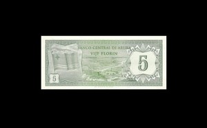 1986 ARUBA NETHERLANDS ANTILLES 5 FLORIN ^Pick - 1^ **0005742783** (( GEM UNC ))