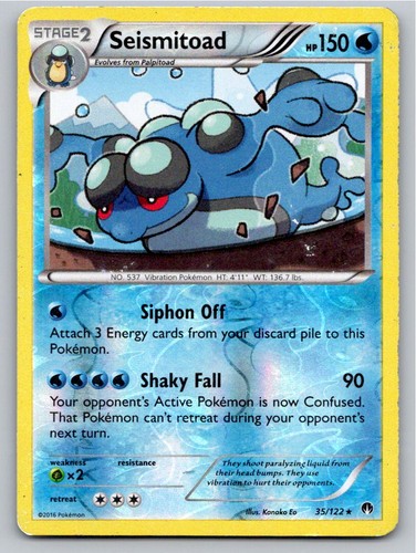 2016 POKEMON SEISMITOAD BREAKPOINT 35/122 R NM A63787 FREE S&H