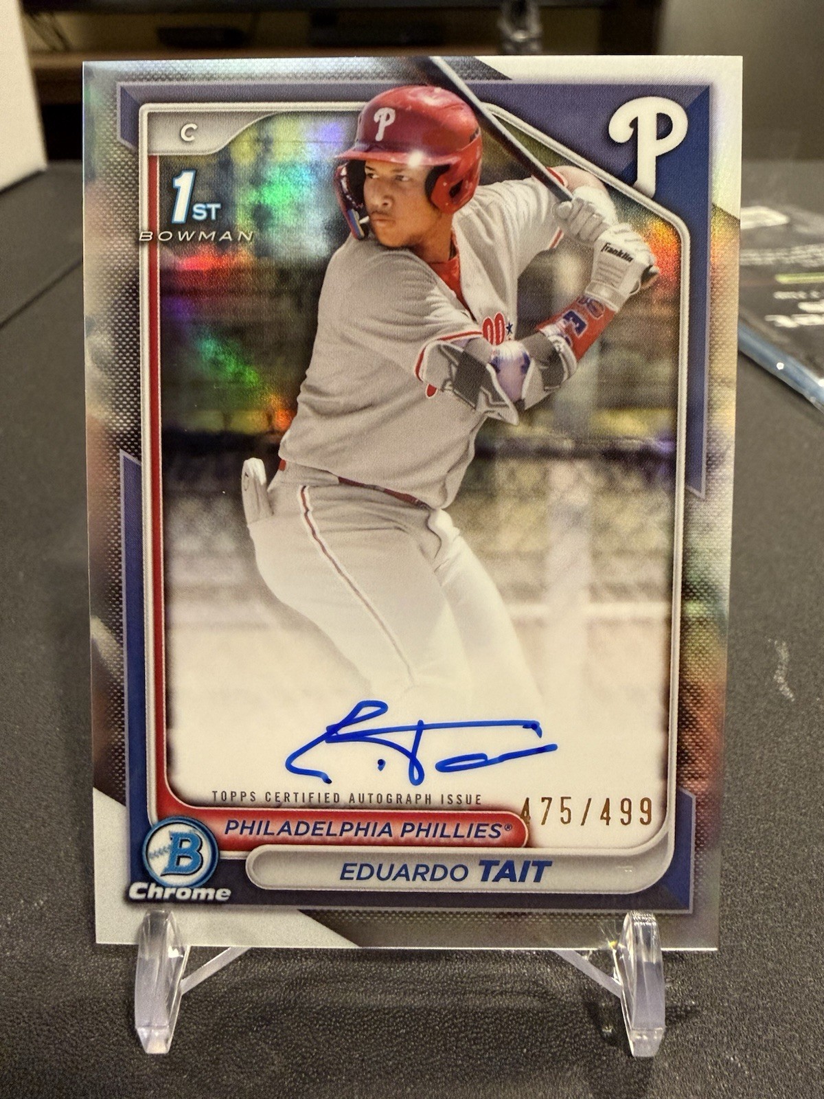 2024 Bowman Chrome - Prospect Autographs Eduardo Tait #CPA-ET Refractor /499 RC