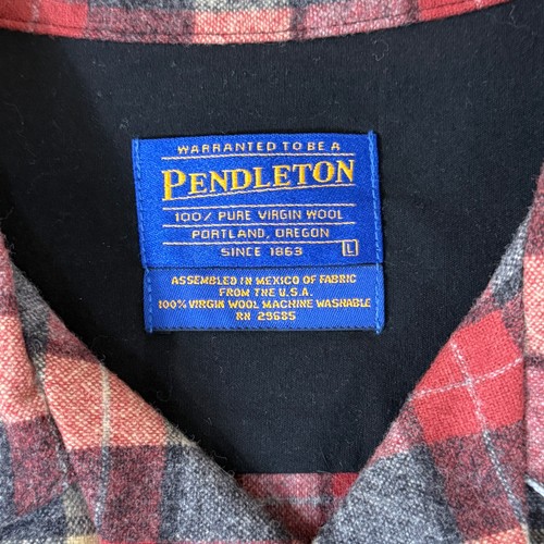 Vintage Pendleton Board Shirt Men Size Large  Multicolor Plaid Wool 60s 70s - Picture 5 of 19
