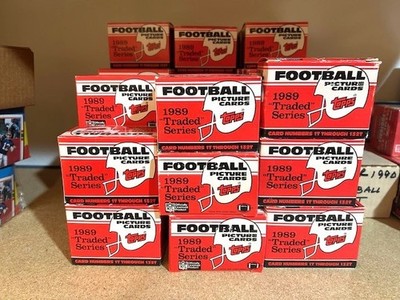 1989 Topps Traded Football Factory Complete Set Aikman, Deion, Barry Sanders RC 