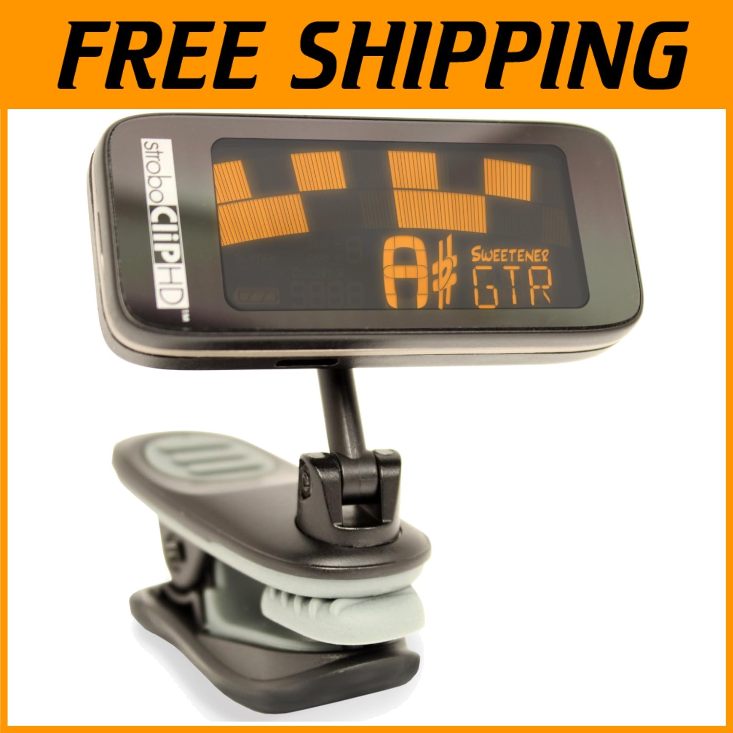 StroboClip HD Clip-On Tuner for Guitar Bass Violin