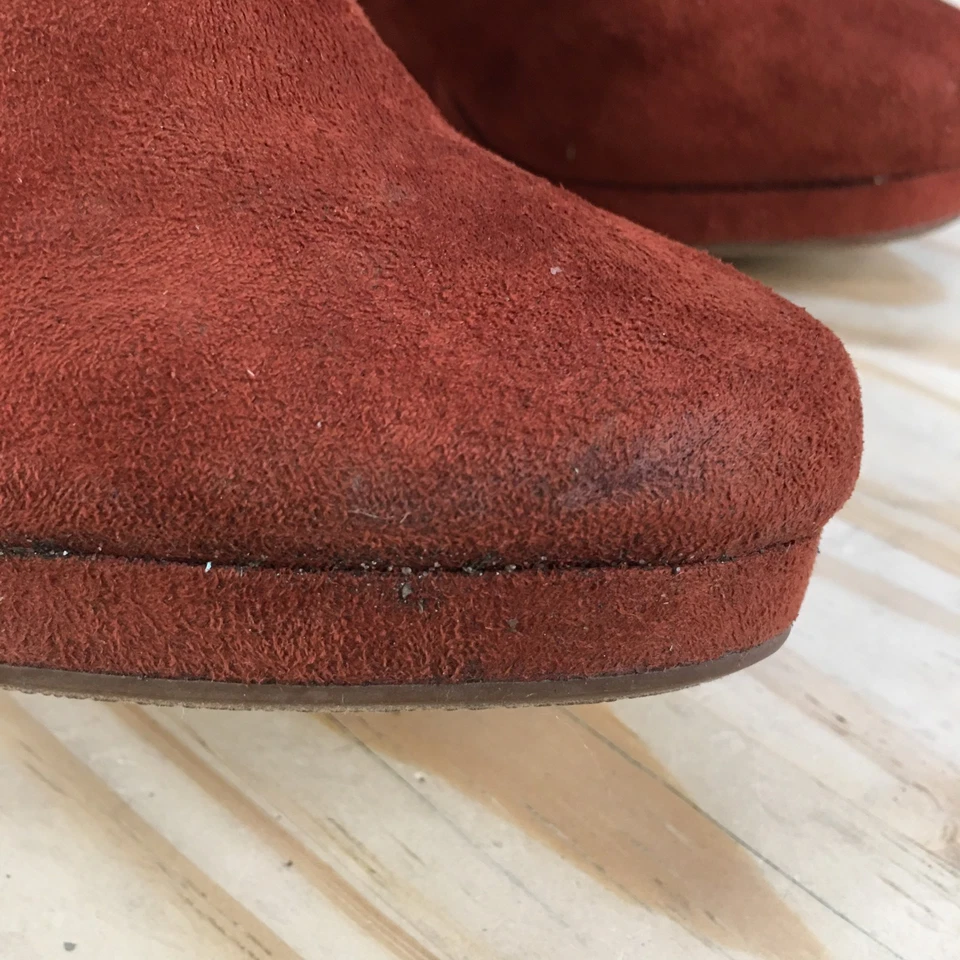 Botas Report para mujer 7,5 Jiminy botín al tobillo naranja con cordones cómodos tacones de cuña Foto 4 de 4