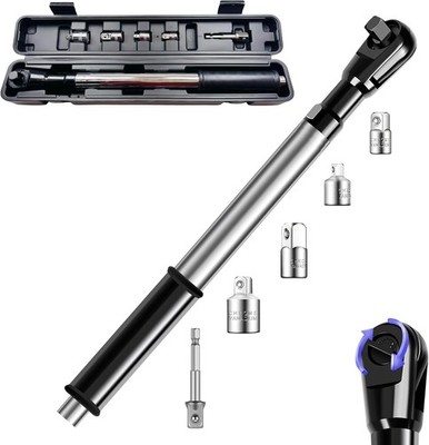 1/2'' Offset Extension Wrench Drill Adapter Right Angle Ratchet Socket Set kit