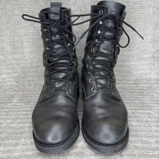 Red Wing Shoes Motorcycle Boots 980 Waterproof Black Leather Mens Sz 9.5 E2