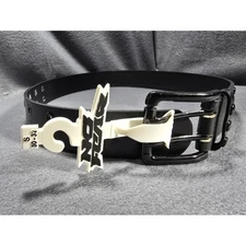 No Fear Black Belt Studded Silver Tone Detail Small S 30-32 New Skater Grunge