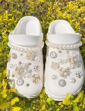 20Pcs Pearl Flower Pattern Shoes Cute Charms Decor For Crocs And Jibbitz Gift