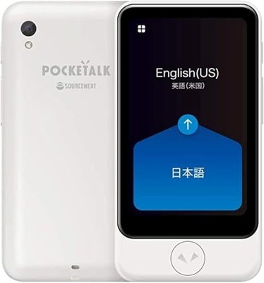Pocketalk S Plus AI Übersetzergerät Global 2-Jahres SIM 82 Sprachen Weiß Neu