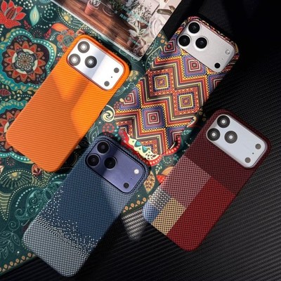 Kevlar Carbon Fiber iPhone Hülle MagSafe Case Für iPhone 15 16 17 Pro Max