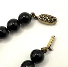 VTG Chinese Export Onyx And Leopard Jasper Bead Necklace 30” — photo 4
