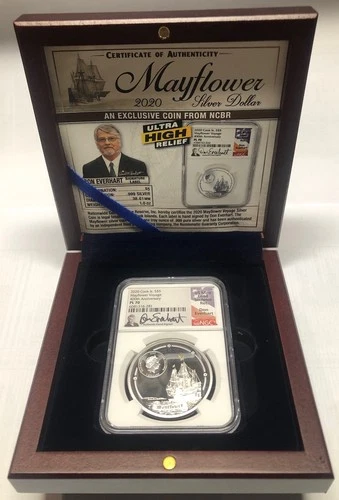 2020 MAYFLOWER VOYAGE Cook Islands $5 400th Anniv NGC PL70💥FLAWLESS QUALITY💥