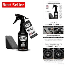 Non-Greasy Tire Shine Spray with Applicator | 18 oz Durable UV Protectant