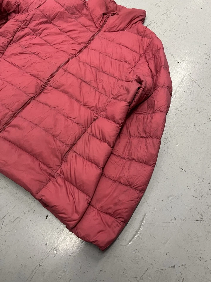Uniqlo ультра легкий вниз куртки женщин большой пузырь пуховик Berry розовый полный молнии - Изображение 4 из 4