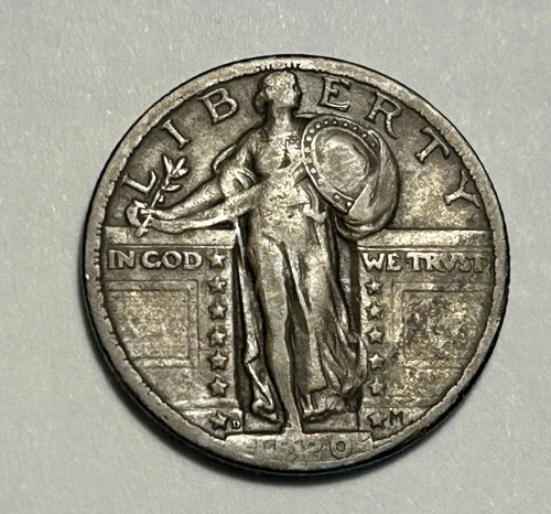 1920 D STANDING LIBERTY QUARTER FINE