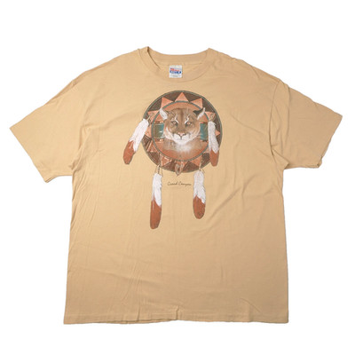 Vintage 90s Cougar T Shirt Men XXL Grand Canyon Dreamcatcher Southwestern Copper