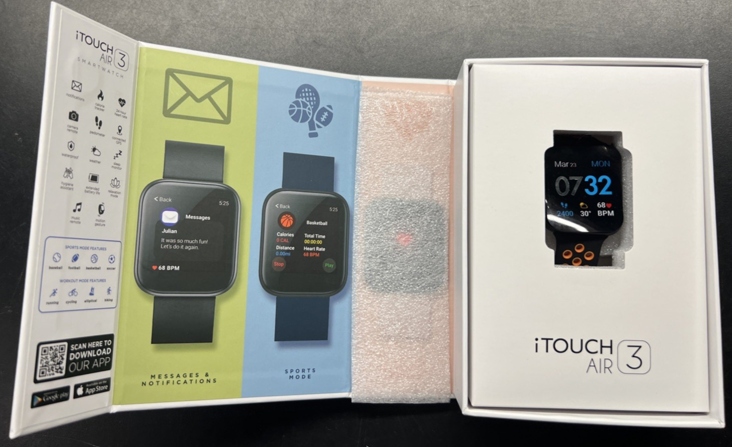 iTouch Air 3 Watch- Black Open Box