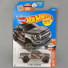 2016 Hot Wheels '17 Ford F-150 Raptor Silver HW Hot Trucks 10/10 First Release