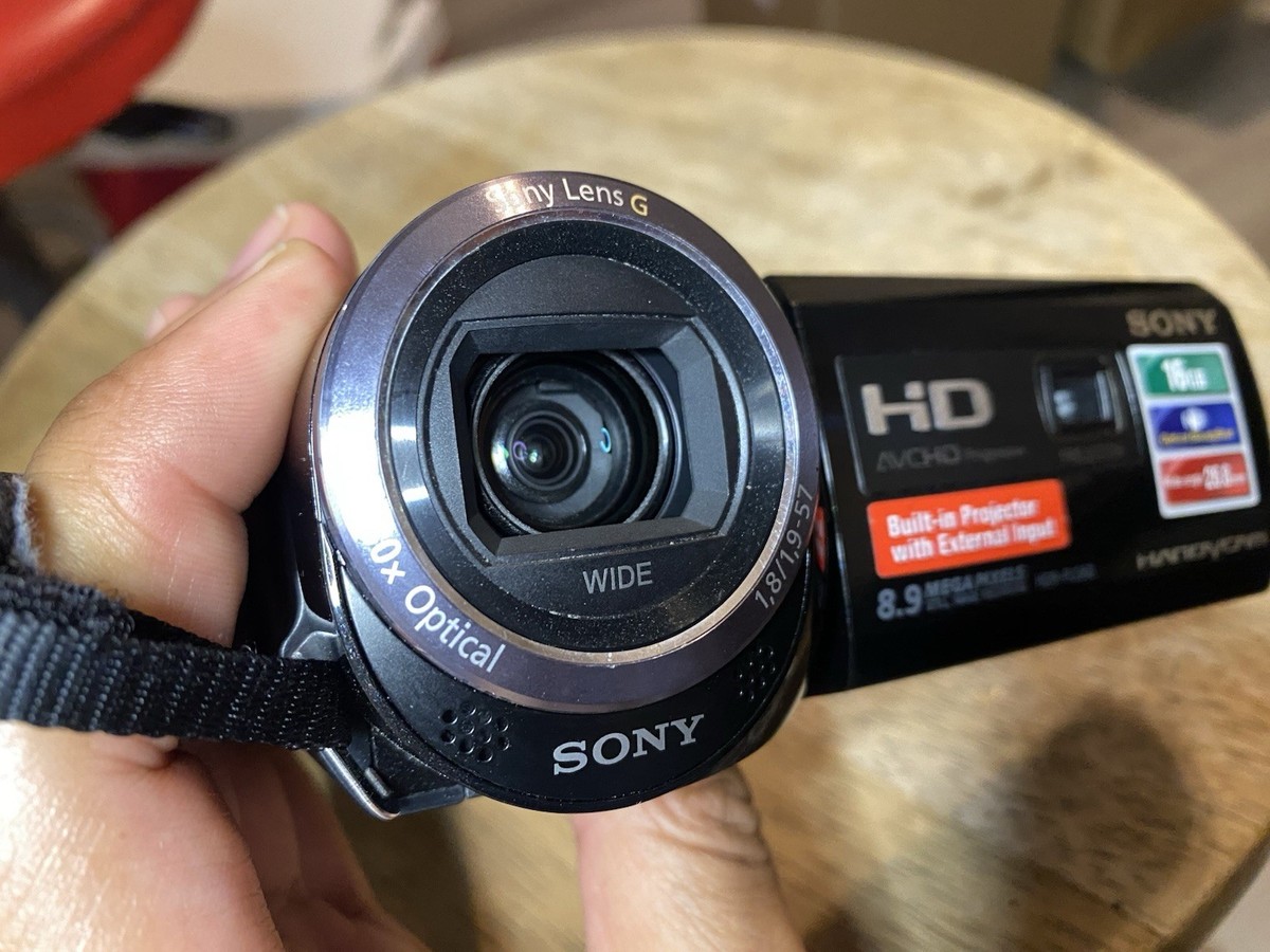 Sony HDR-PJ380 16 GB Handycam Video Cam 8.9 MP Projector Tested NO