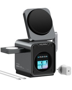 KUXIU Magnetic Wireless Charger Display for iPhone Watch AirPods Charging Stand