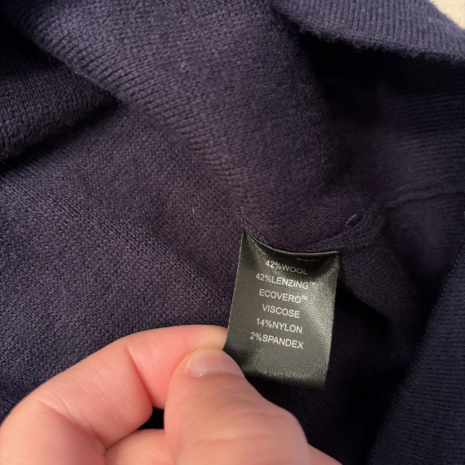 Suéter Mack Weldon Tech Merino Media Cremallera Para Hombre Talla M Azul Eclipse Total Foto 4 de 4