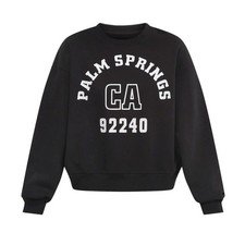 No Boundaries Graphic Crewneck Sweatshirt, Palm Springs Size M 8-10 Black