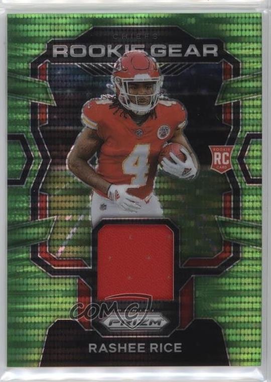 2023 Panini Prizm Rookie Gear Neon Green Pulsar Prizm Rashee Rice #RG-RR