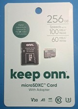 ONN 256GB microSDXC Flash Memory Card 100Mb/s NEW SEALED