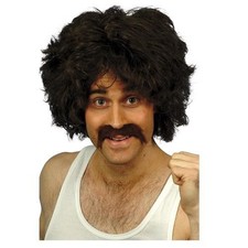  118 Fancy Dress Retro Wig & Tash Set