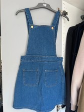 River Island blue denim dunagree pinafore dress