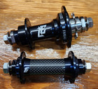 FEC 10mm Titanium Freecoaster / black carbon front BMX FLATLAND hub set (black)