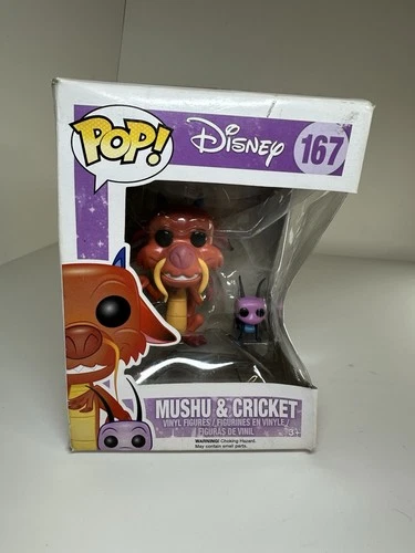 Funko Pop Disney Mulan Mushu & Cricket #167 Vinyl Figure w/ Box Read