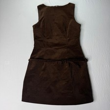 ASTR The Label Corduroy Mini Dress Women's XS Brown Sleeveless Belted Retro Mod