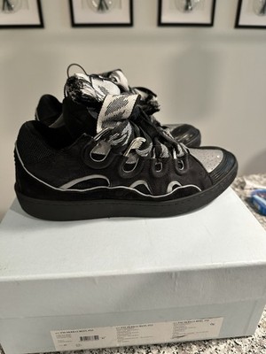 Lanvin Curb Sneakers Black/Silver 42 US 9 Men's