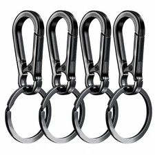 4Pcs Metal Carabiner Keychain Clip Key Ring Holder Hook Organizer for Keys