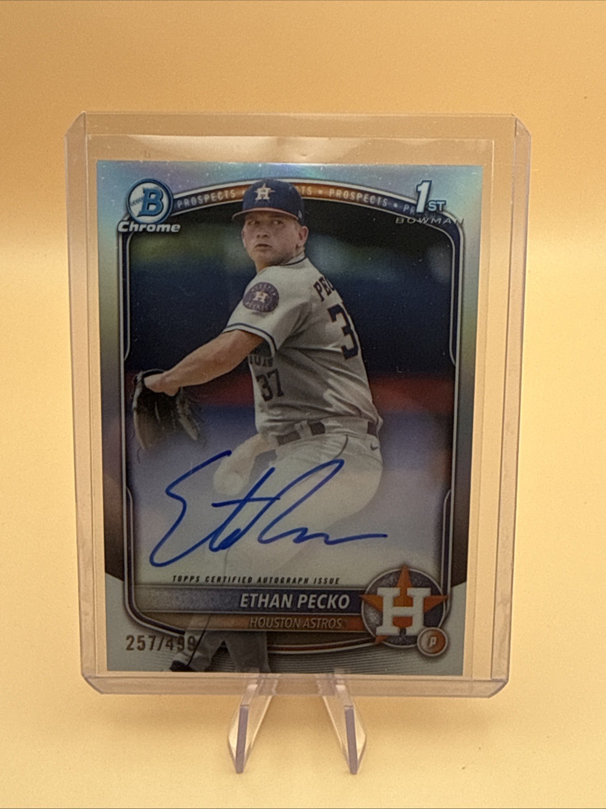 2025 Bowman Chrome Ethan Pecko Auto 1st Bowman Refractor /499 