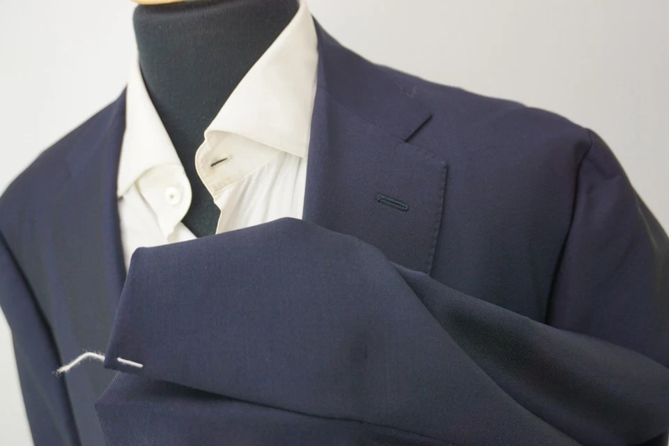 Abrigo Deportivo Sartoria Partenopea Azul Marino Mezcla Mohair Talla 48R NUEVO Foto 4 de 4