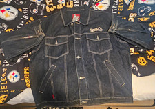 Southpole Mens 2XL Black Denim Jacket Button ...