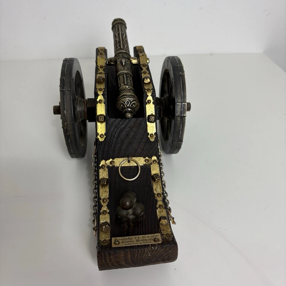 Antiguo Canon Guerra Militar Siglo Artillería Imperial Madera Oficina Decoración Foto 3 de 4