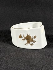Vtg Andrea by Sadek Porcelain Spoon Rest Holder 7736 Gold Rose Floral Japan Fine