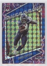 2021 Panini Mosaic Overdrive Blue Mosaic Prizm 82/99 Chris Carson #OV-20 0p5x