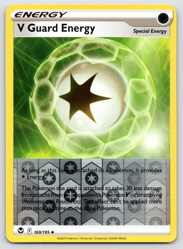 V Guard Energy 169/195 Silver Tempest Reverse Holo Pokemon NM
