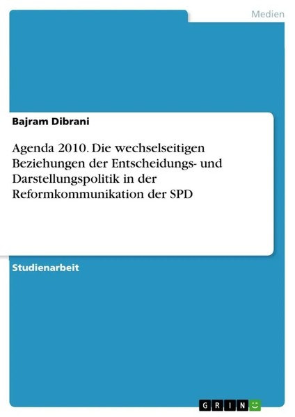 Bajram Dibrani | Agenda 2010. Die Wechselseitigen Beziehungen Der...-image