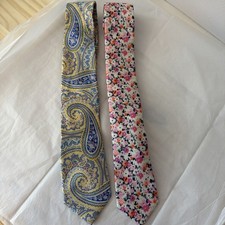 Necktie 2 Men  s Pink Floral Blue Paisley Micro Print Nature Boho Spring Easter