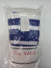 3 Pack True VTG Tube Socks White 10-13 NOS Pairs Acrylic 80's 90s 20" USA Multi