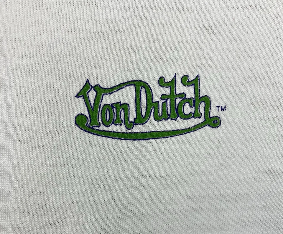 vintage True original VonDutch y2k flying eyeball shirt With Pinstriping Design - Image 3 of 4