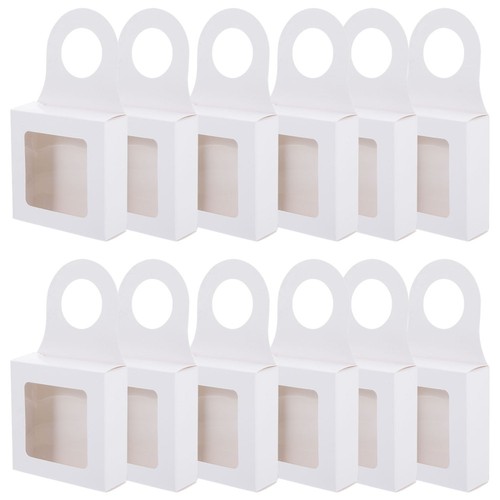 25 Pieces Kraft Paper Wine Bottle Box Window Hanging Foldable Wine Boxes Gift - Bild 5 von 19