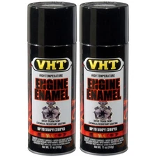 VHT High Temp Paint VHTSP124 (2-PACK); Engine Enamel 11oz Gloss Black 550°F